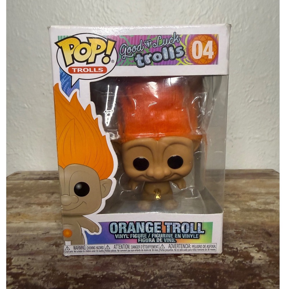 Funko Pop Good Luck Trolls Orange Troll 4 Vinyl Figure